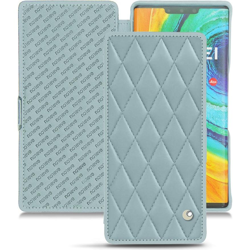 Noreve Lederschutzhülle horizontal (Huawei Mate 30 Pro), Smartphone Hülle, Blau