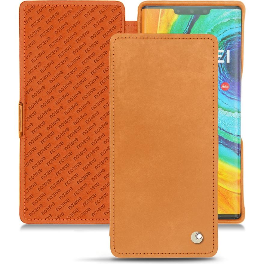 Noreve Lederschutzhülle horizontal (Huawei Mate 30 Pro), Smartphone Hülle, Orange