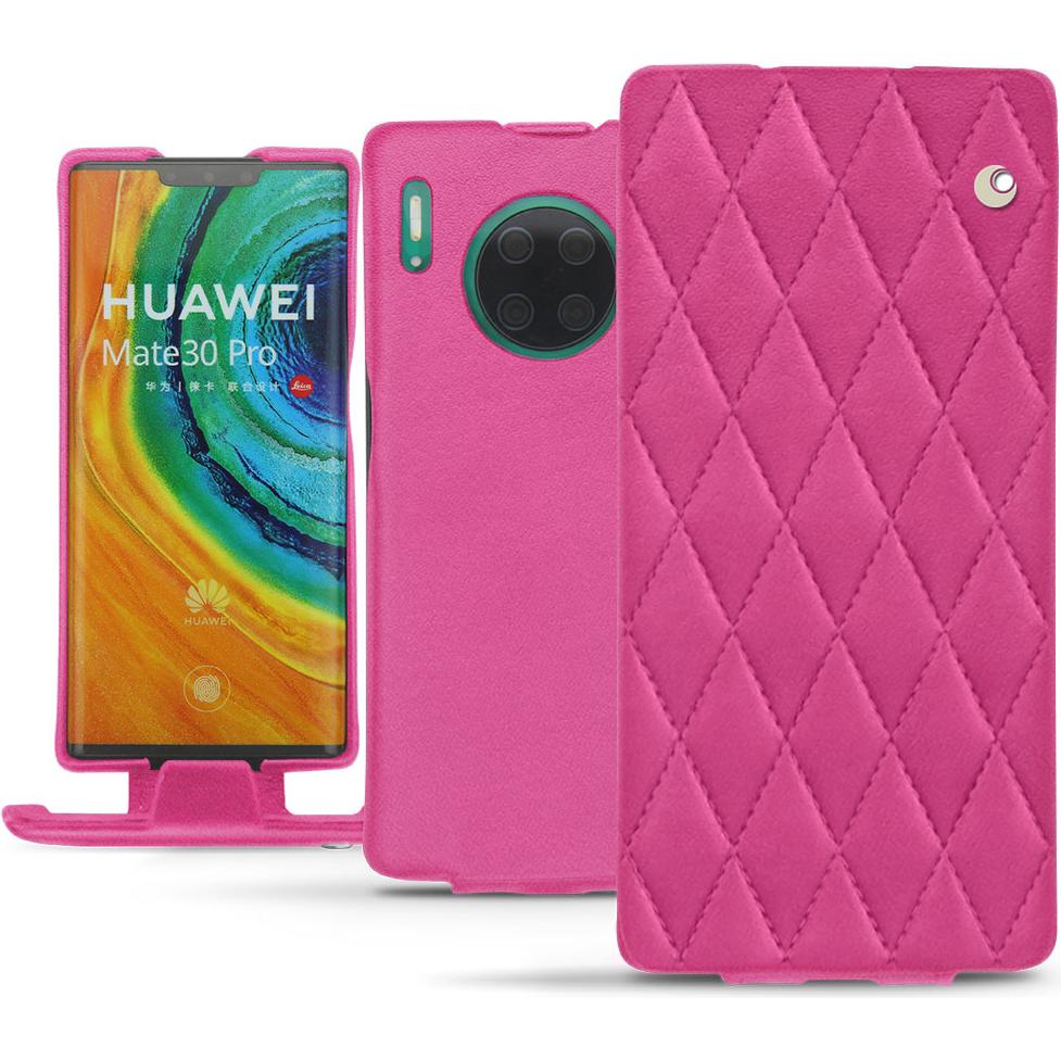 Noreve Lederschutzhülle vertikal (Huawei Mate 30 Pro), Smartphone Hülle, Rosa
