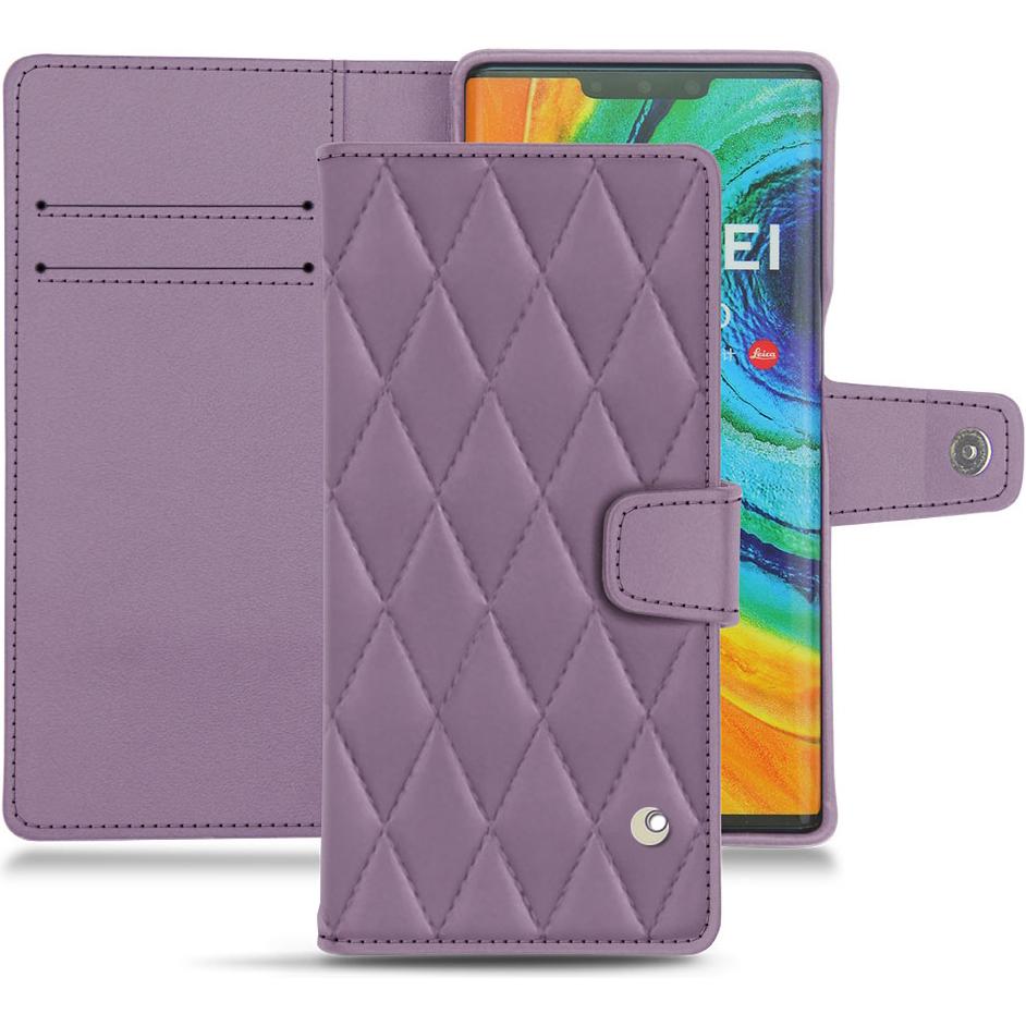 Noreve Lederschutzhülle Wallet (Huawei Mate 30 Pro), Smartphone Hülle, Violett