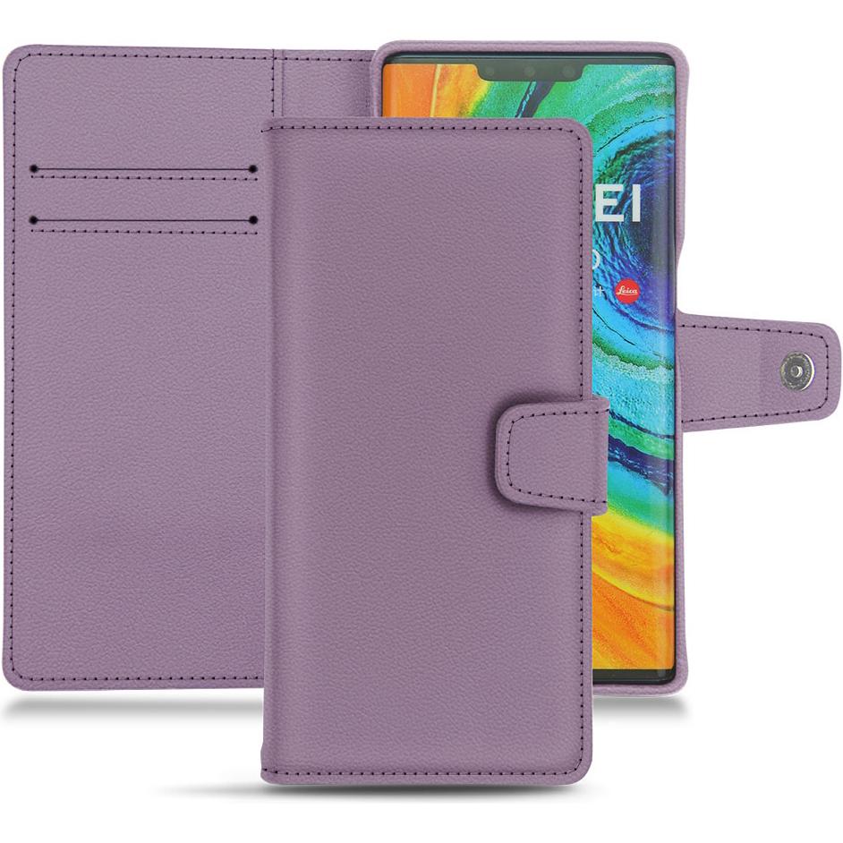 Noreve Lederschutzhülle Wallet (Huawei Mate 30 Pro), Smartphone Hülle, Violett