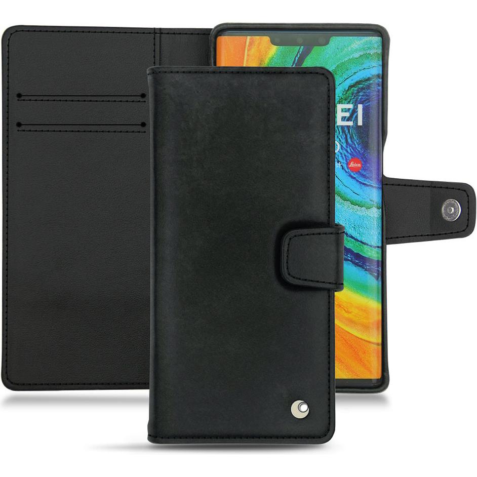 Noreve Lederschutzhülle Wallet (Huawei Mate 30 Pro), Smartphone Hülle, Schwarz