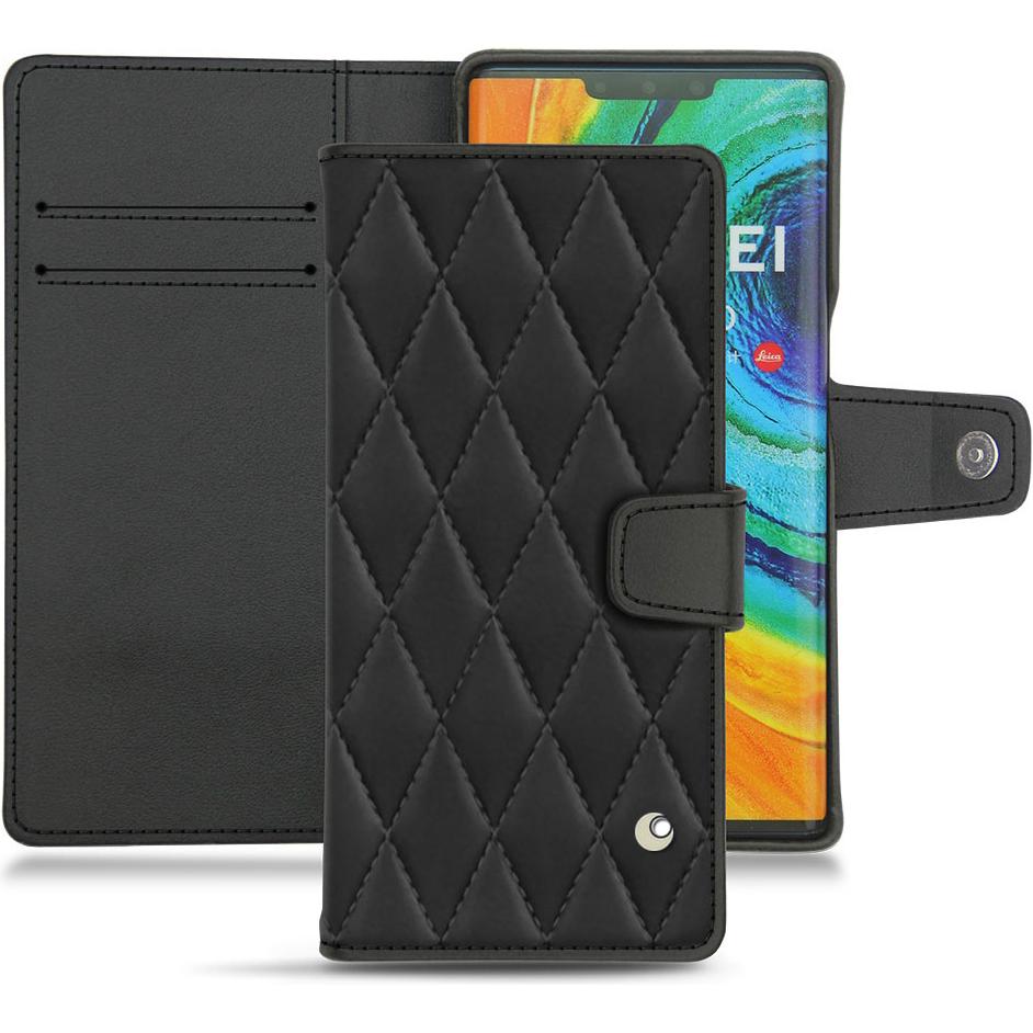 Noreve Lederschutzhülle Wallet (Huawei Mate 30 Pro), Smartphone Hülle, Schwarz