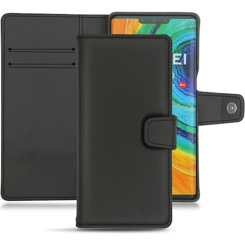 Noreve Lederschutzhülle Wallet (Huawei Mate 30 Pro), Smartphone Hülle, Schwarz