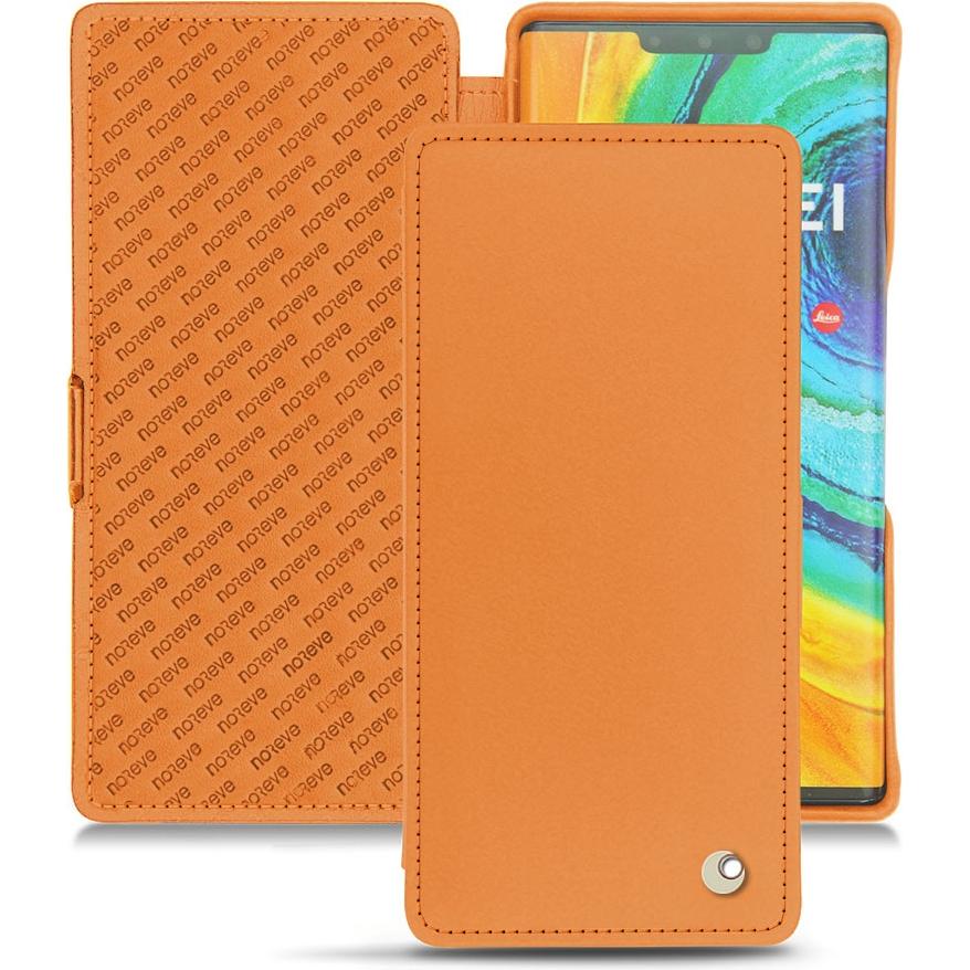 Noreve Lederschutzhülle horizontal (Huawei Mate 30 Pro), Smartphone Hülle, Orange