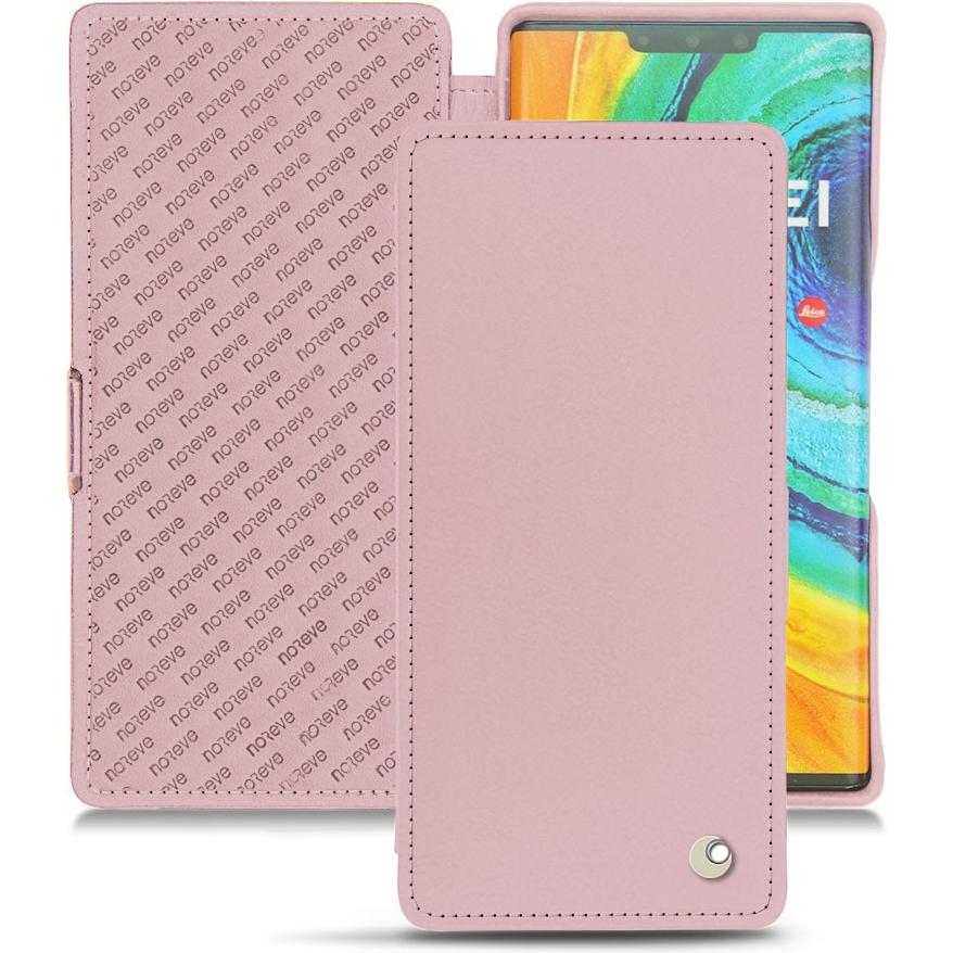 Noreve Lederschutzhülle horizontal (Huawei Mate 30 Pro), Smartphone Hülle, Rosa