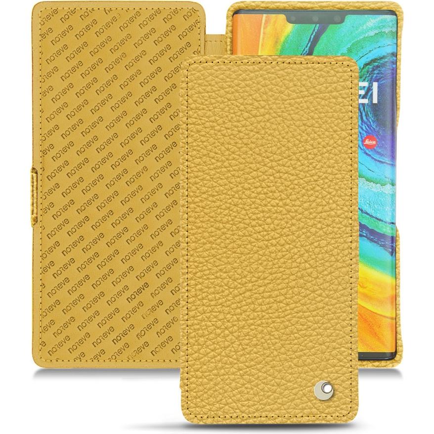 Noreve Lederschutzhülle horizontal (Huawei Mate 30 Pro), Smartphone Hülle, Orange