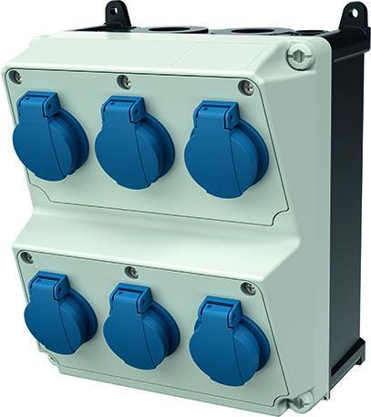 Produktbild Mennekes MEN 920028 Steckdosen-Kombination AMAXX (6 x, CEE 7/3)