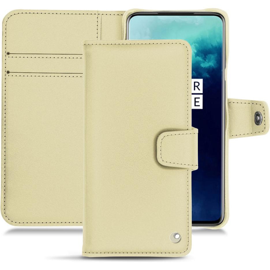 Noreve Lederschutzhülle Wallet (OnePlus 7T Pro), Smartphone Hülle, Beige