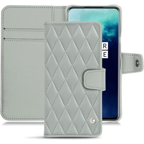 Noreve Lederschutzhülle Wallet (OnePlus 7T Pro), Smartphone Hülle, Grau