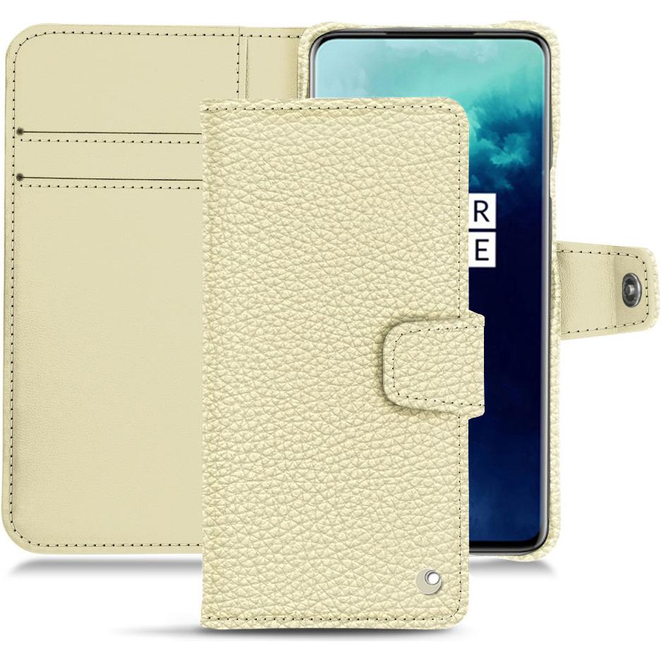 Noreve Lederschutzhülle Wallet (OnePlus 7T Pro), Smartphone Hülle, Weiss