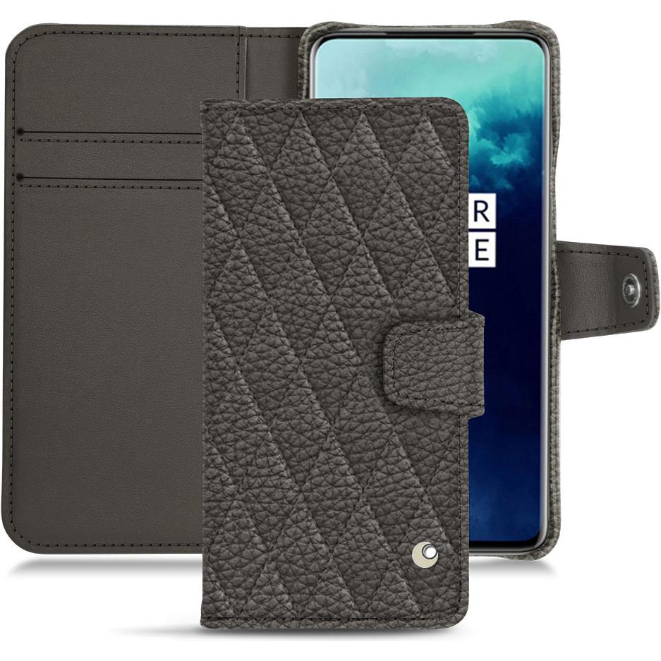 Noreve Lederschutzhülle Wallet (OnePlus 7T Pro), Smartphone Hülle, Grau