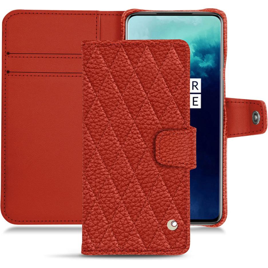 Noreve Lederschutzhülle Wallet (OnePlus 7T Pro), Smartphone Hülle, Orange