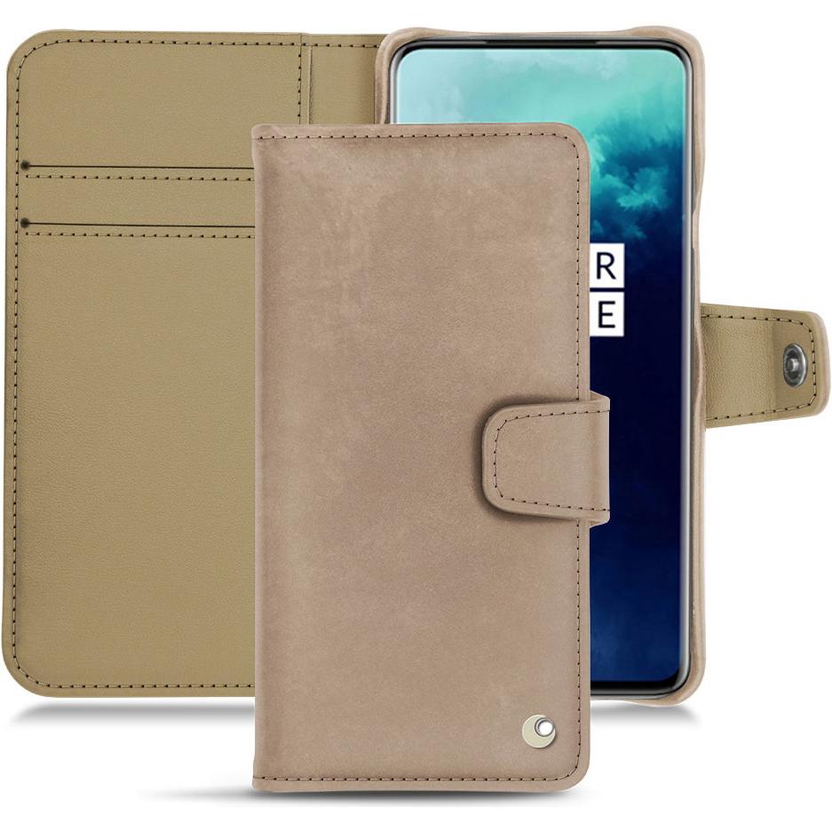 Noreve Lederschutzhülle Wallet (OnePlus 7T Pro), Smartphone Hülle, Beige