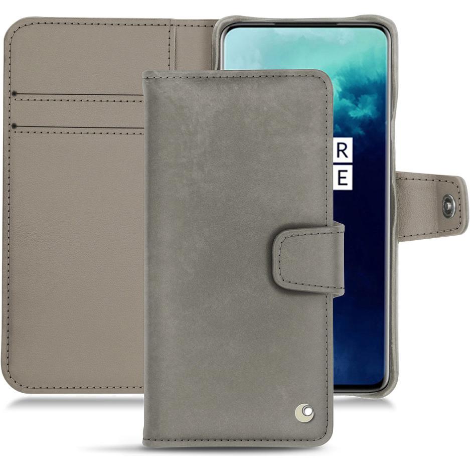 Noreve Lederschutzhülle Wallet (OnePlus 7T Pro), Smartphone Hülle, Grau