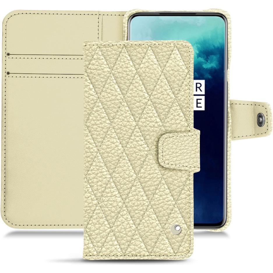 Noreve Lederschutzhülle Wallet (OnePlus 7T Pro), Smartphone Hülle, Weiss