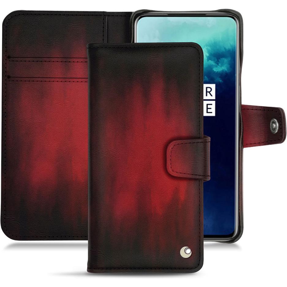 Noreve Lederschutzhülle Wallet (OnePlus 7T Pro), Smartphone Hülle, Rot