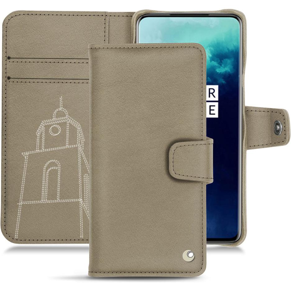 Noreve Lederschutzhülle Wallet (OnePlus 7T Pro), Smartphone Hülle, Beige