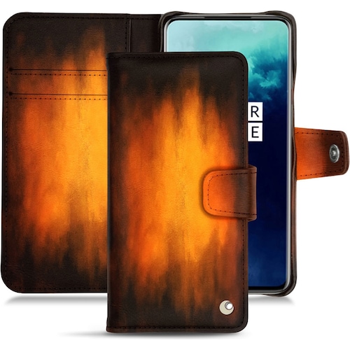 Noreve Lederschutzhülle Wallet (OnePlus 7T Pro), Smartphone Hülle, Violett