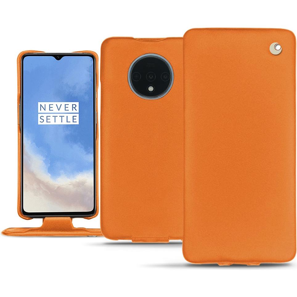 Noreve Lederschutzhülle vertikal (OnePlus 7T), Smartphone Hülle, Orange