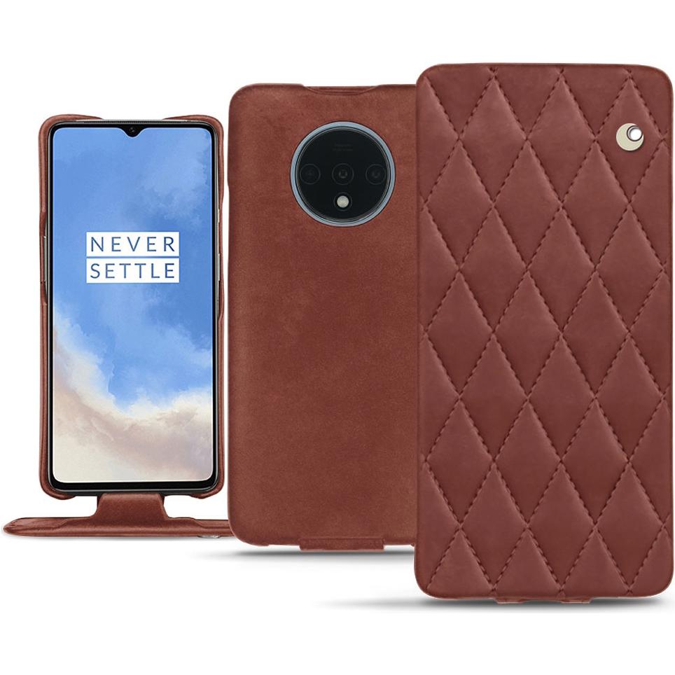 Noreve Lederschutzhülle vertikal (OnePlus 7T), Smartphone Hülle, Rot