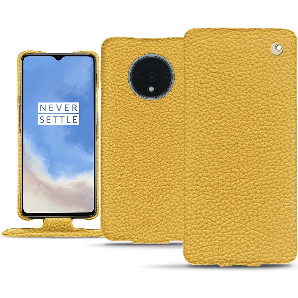 Noreve Lederschutzhülle vertikal (OnePlus 7T), Smartphone Hülle, Orange