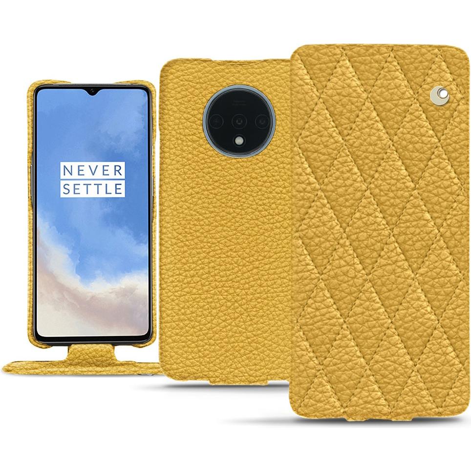 Noreve Lederschutzhülle vertikal (OnePlus 7T), Smartphone Hülle, Orange