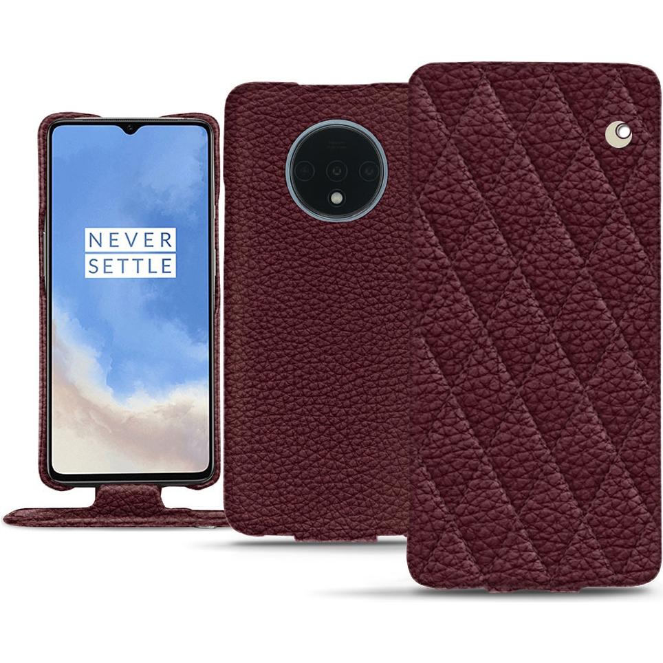 Noreve Lederschutzhülle vertikal (OnePlus 7T), Smartphone Hülle, Violett