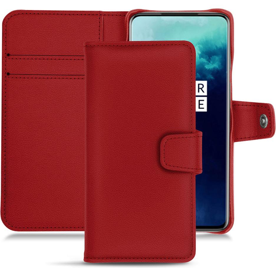 Thumbnail - Noreve Lederschutzhülle Wallet (OnePlus 7T Pro), Smartphone Hülle, Rot