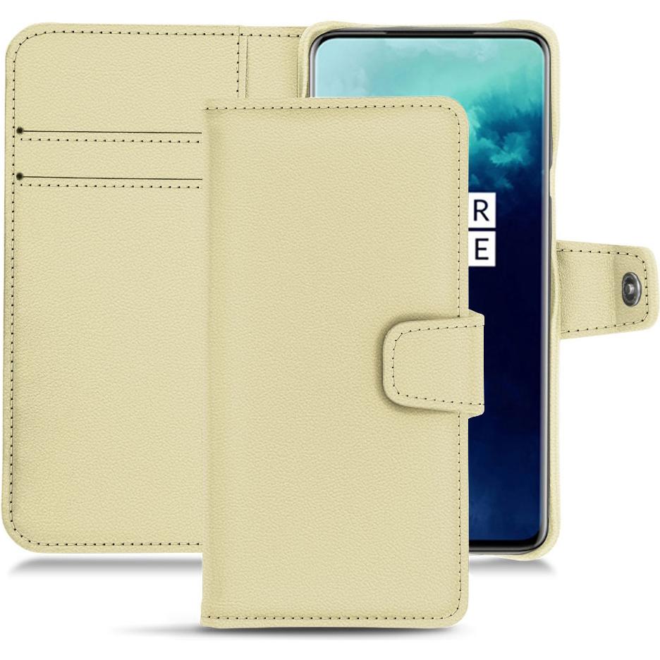 Noreve Lederschutzhülle Wallet (OnePlus 7T Pro), Smartphone Hülle, Beige