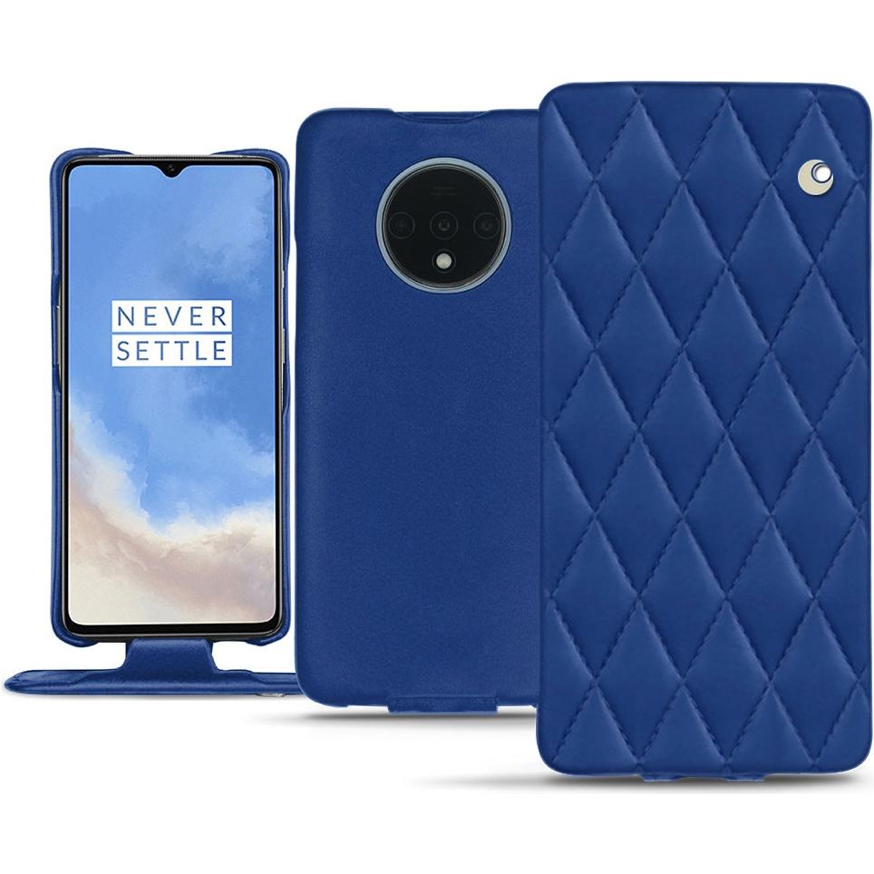 Noreve Lederschutzhülle vertikal (OnePlus 7T), Smartphone Hülle, Blau