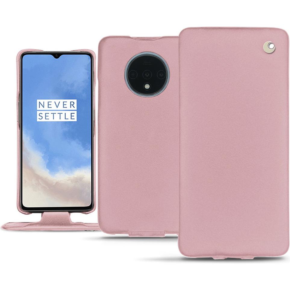 Noreve Lederschutzhülle vertikal (OnePlus 7T), Smartphone Hülle, Rosa