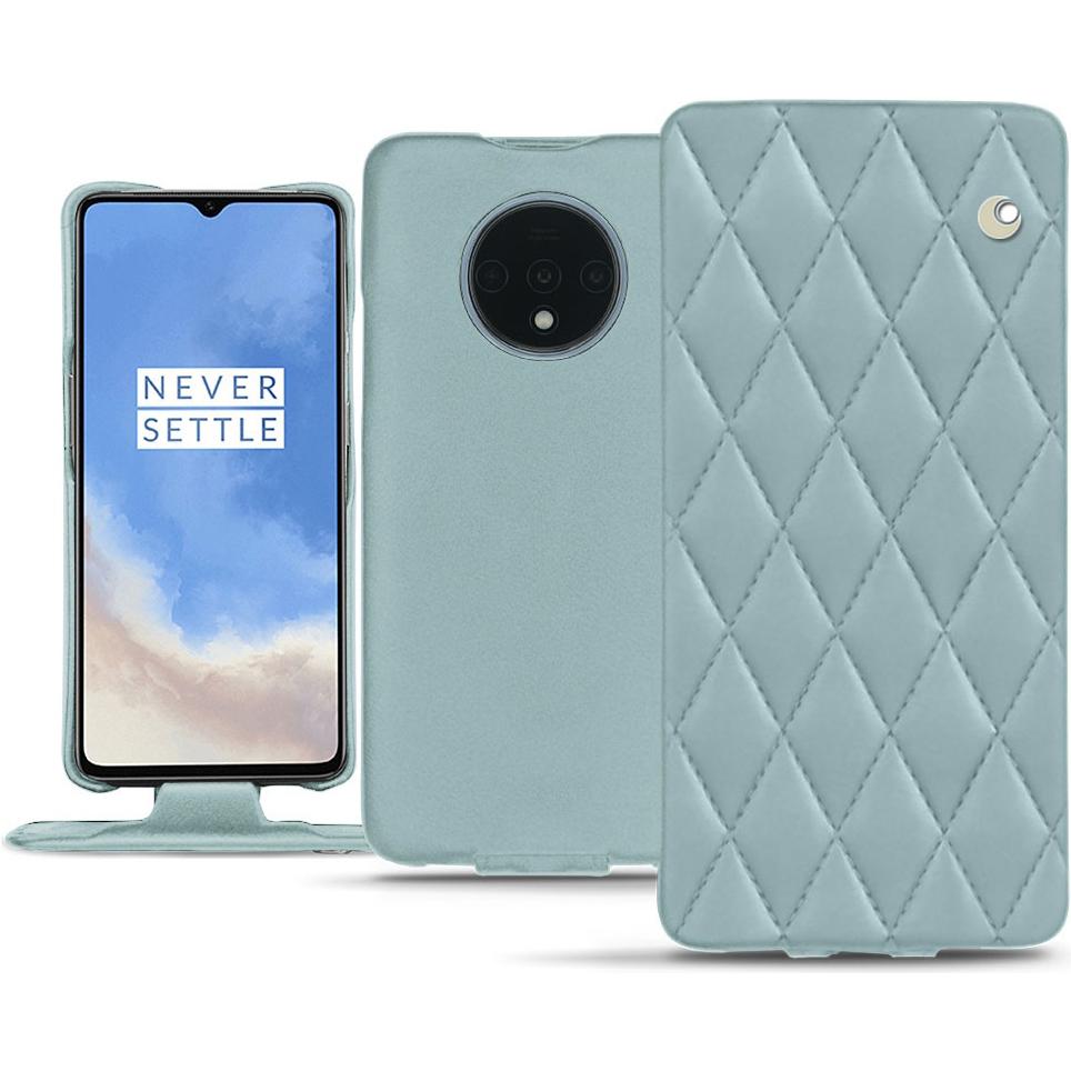 Noreve Lederschutzhülle vertikal (OnePlus 7T), Smartphone Hülle, Blau