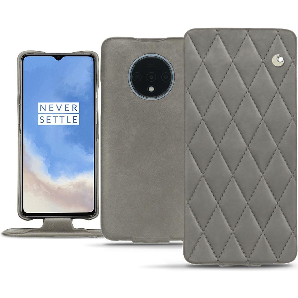 Noreve Lederschutzhülle vertikal (OnePlus 7T), Smartphone Hülle, Grau