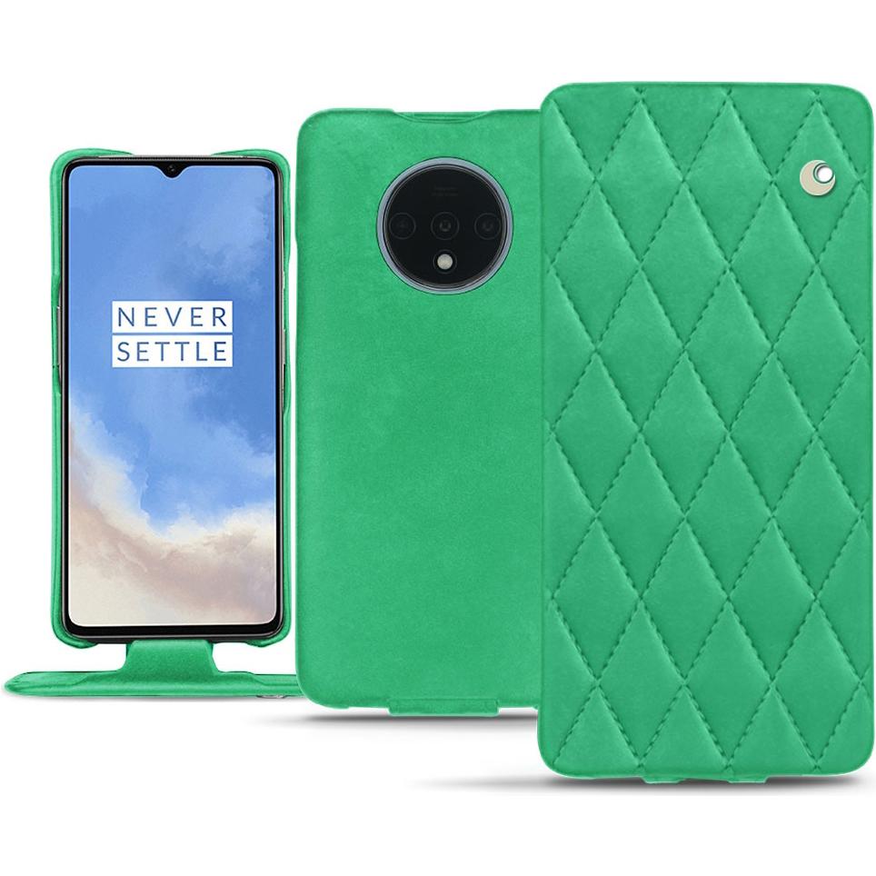 Noreve Lederschutzhülle vertikal (OnePlus 7T), Smartphone Hülle, Grün