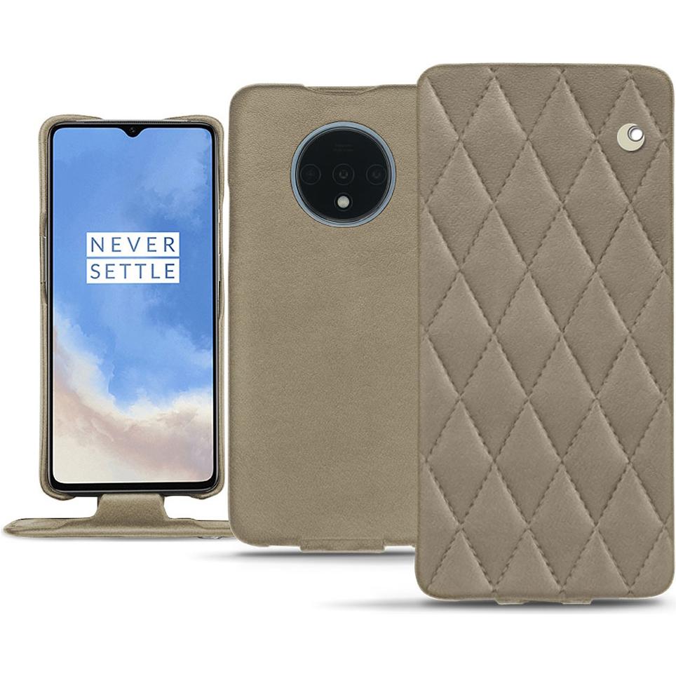 Noreve Lederschutzhülle vertikal (OnePlus 7T), Smartphone Hülle, Beige