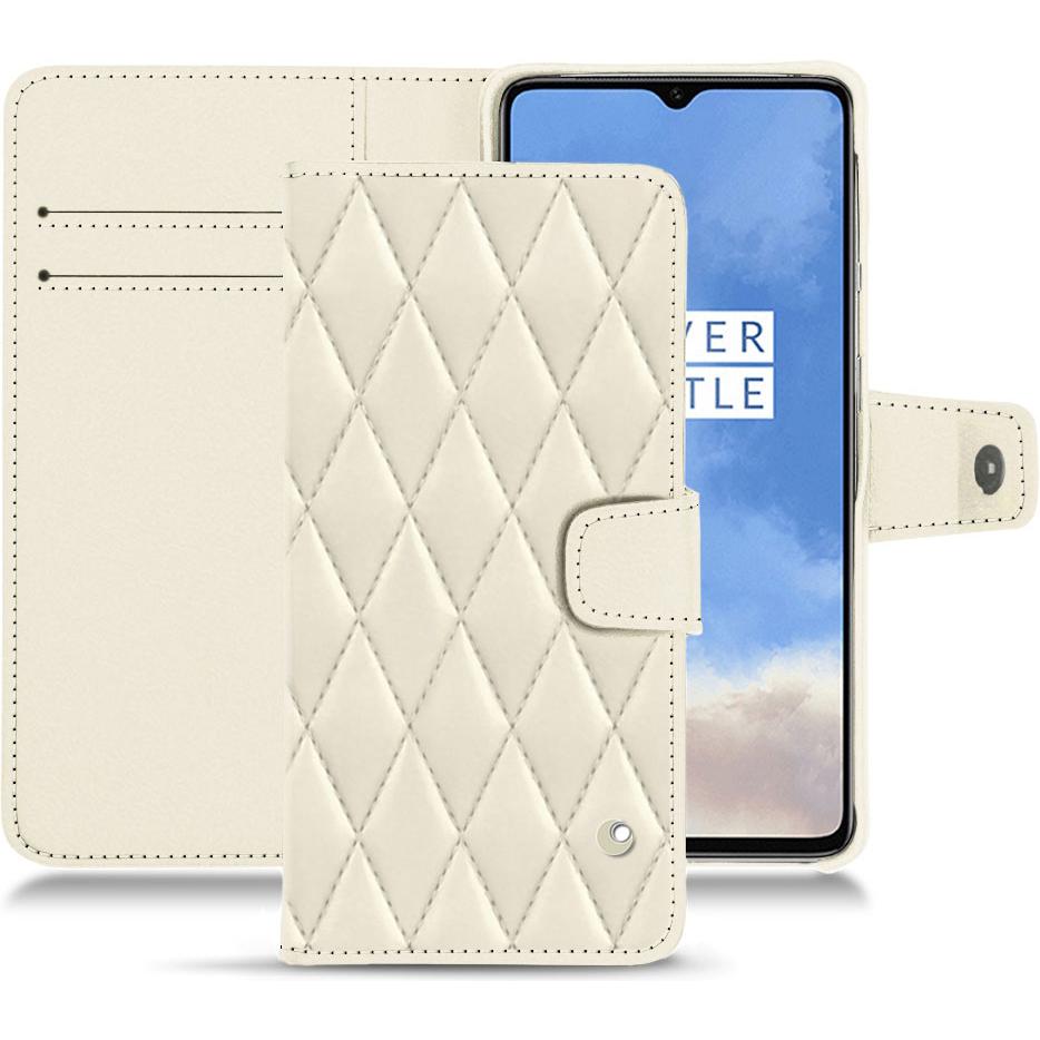 Thumbnail - Noreve Lederschutzhülle Wallet (OnePlus 7T), Smartphone Hülle, Weiss