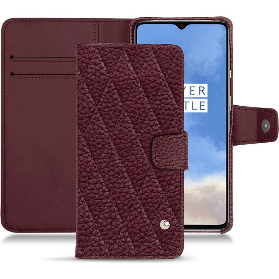 Noreve Lederschutzhülle Wallet (OnePlus 7T), Smartphone Hülle, Violett
