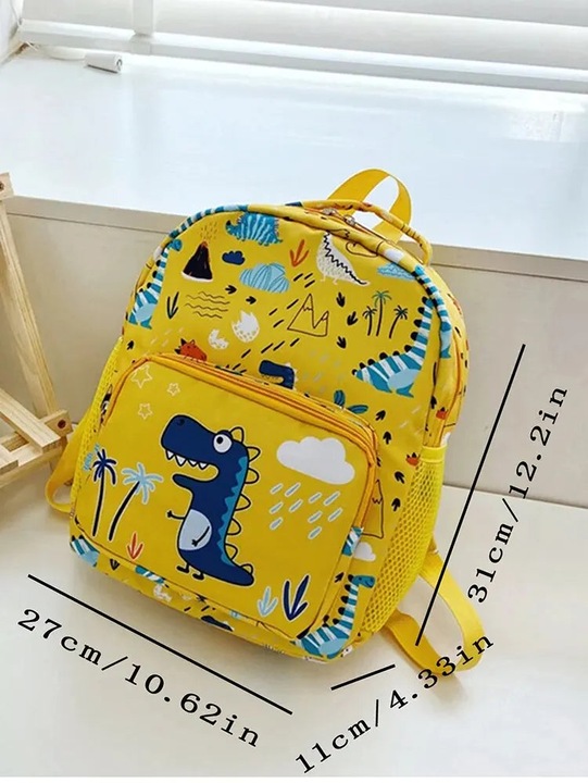 Immagine prodotto Only-Bags.Store Zaino scuola leggero con stampa di dinosauri per la scuola dell'infanzia
