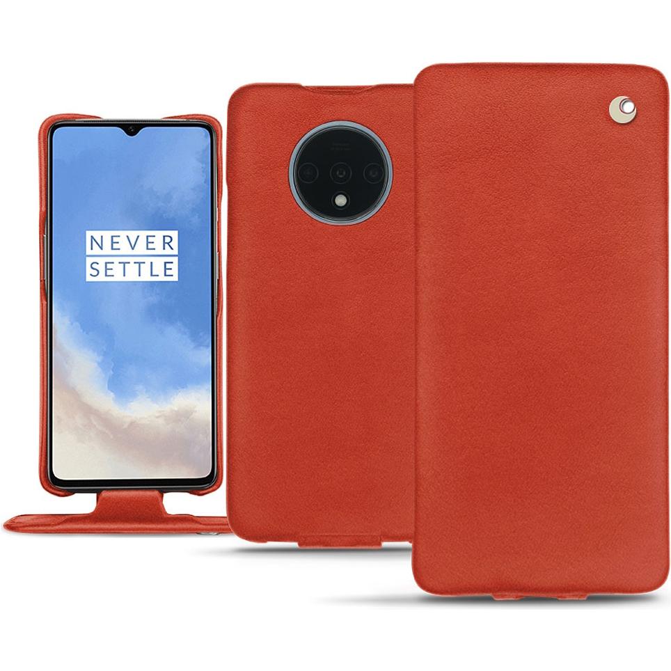 Noreve Lederschutzhülle vertikal (OnePlus 7T), Smartphone Hülle, Orange