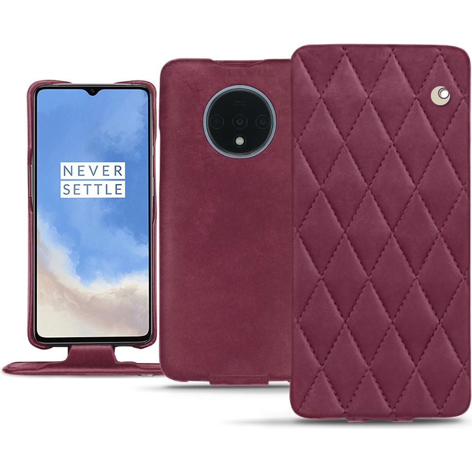 Noreve Lederschutzhülle vertikal (OnePlus 7T), Smartphone Hülle, Violett