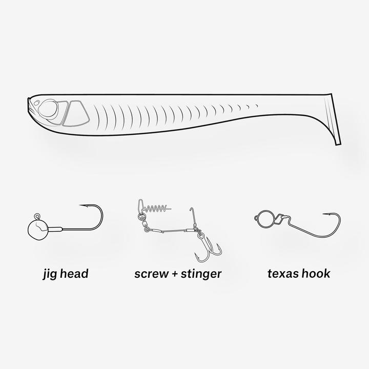 Immagine prodotto Caperlan Gummiköder Yubari Fatshad mit Lockstoff Blaurücken (15 cm)