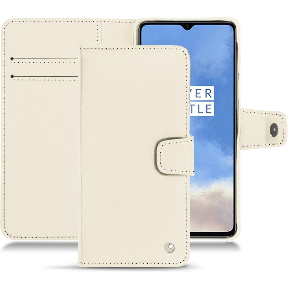 Noreve Lederschutzhülle Wallet (OnePlus 7T), Smartphone Hülle, Weiss