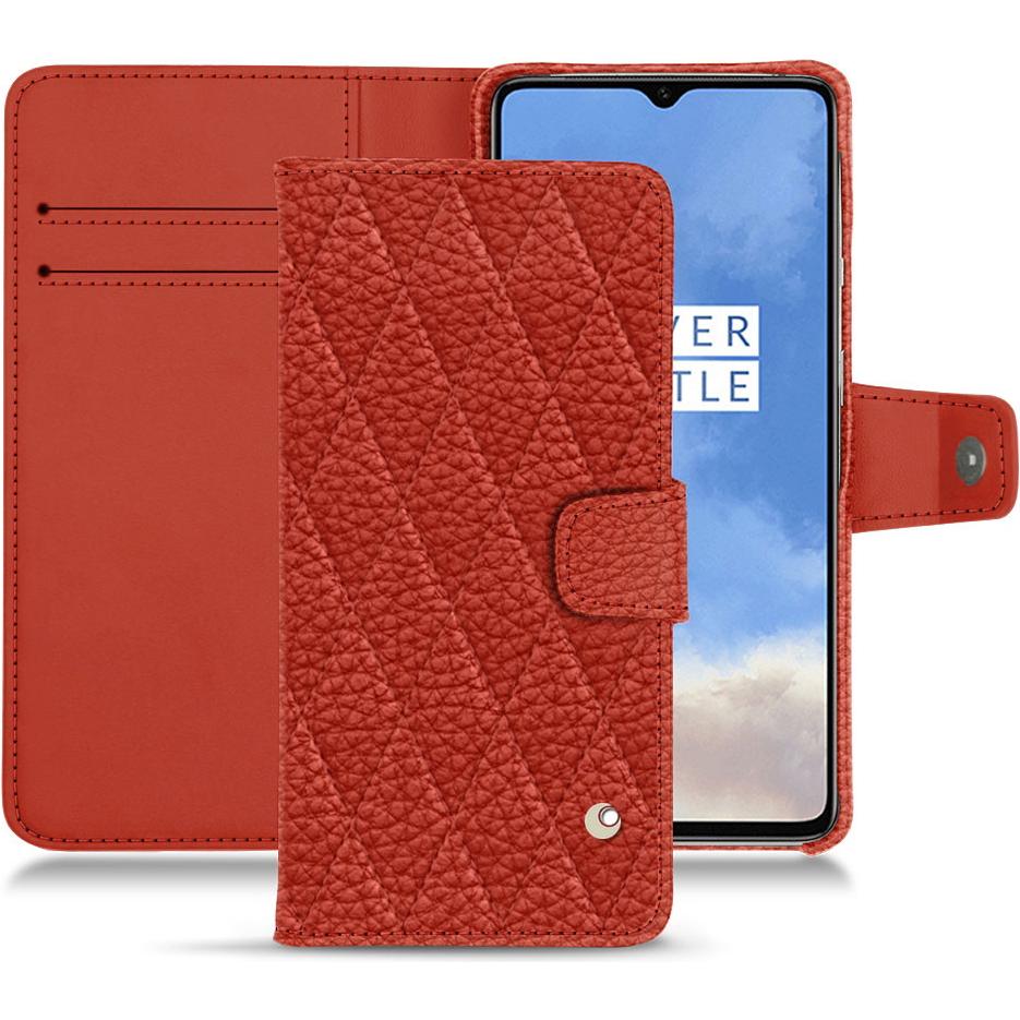 Thumbnail - Noreve Lederschutzhülle Wallet (OnePlus 7T), Smartphone Hülle, Orange