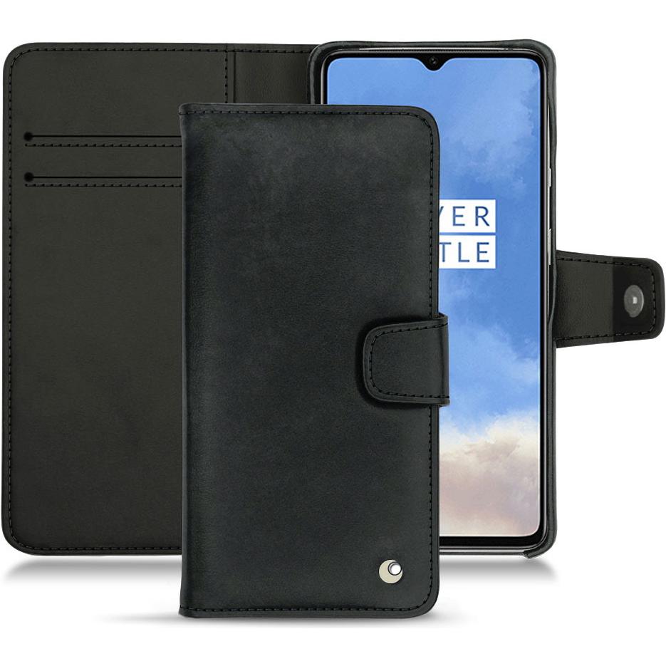 Noreve Lederschutzhülle Wallet (OnePlus 7T), Smartphone Hülle, Schwarz
