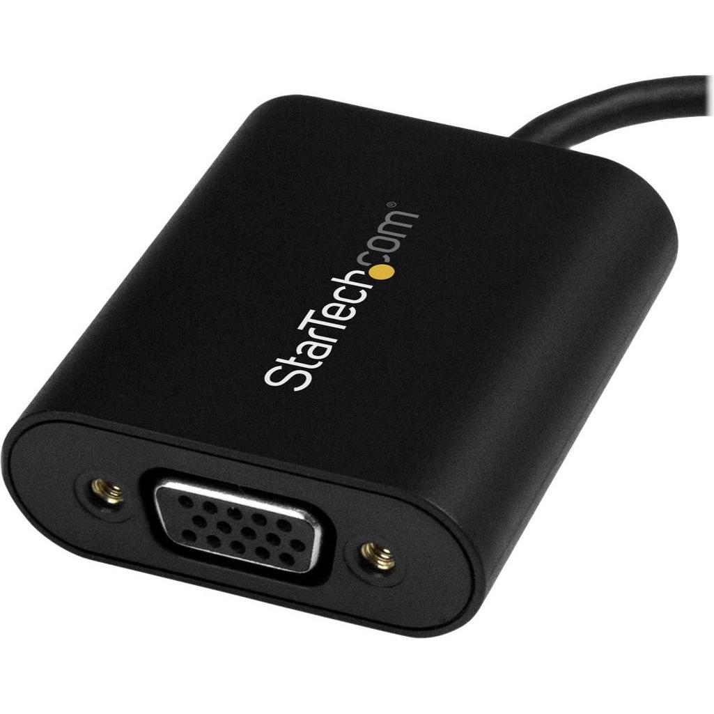 StarTech USB-C Adapter To VGA (VGA, 18.60 cm), Data + Video Adapter, Schwarz
