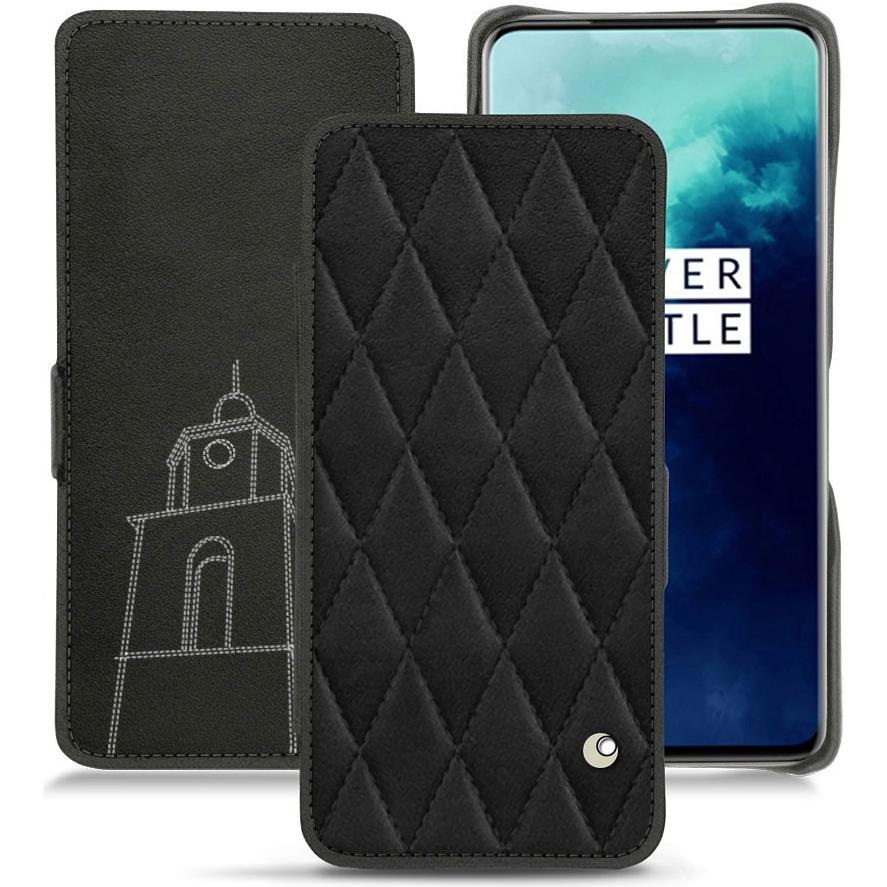 Thumbnail - Noreve Lederschutzhülle horizontal (OnePlus 7T Pro), Smartphone Hülle, Schwarz