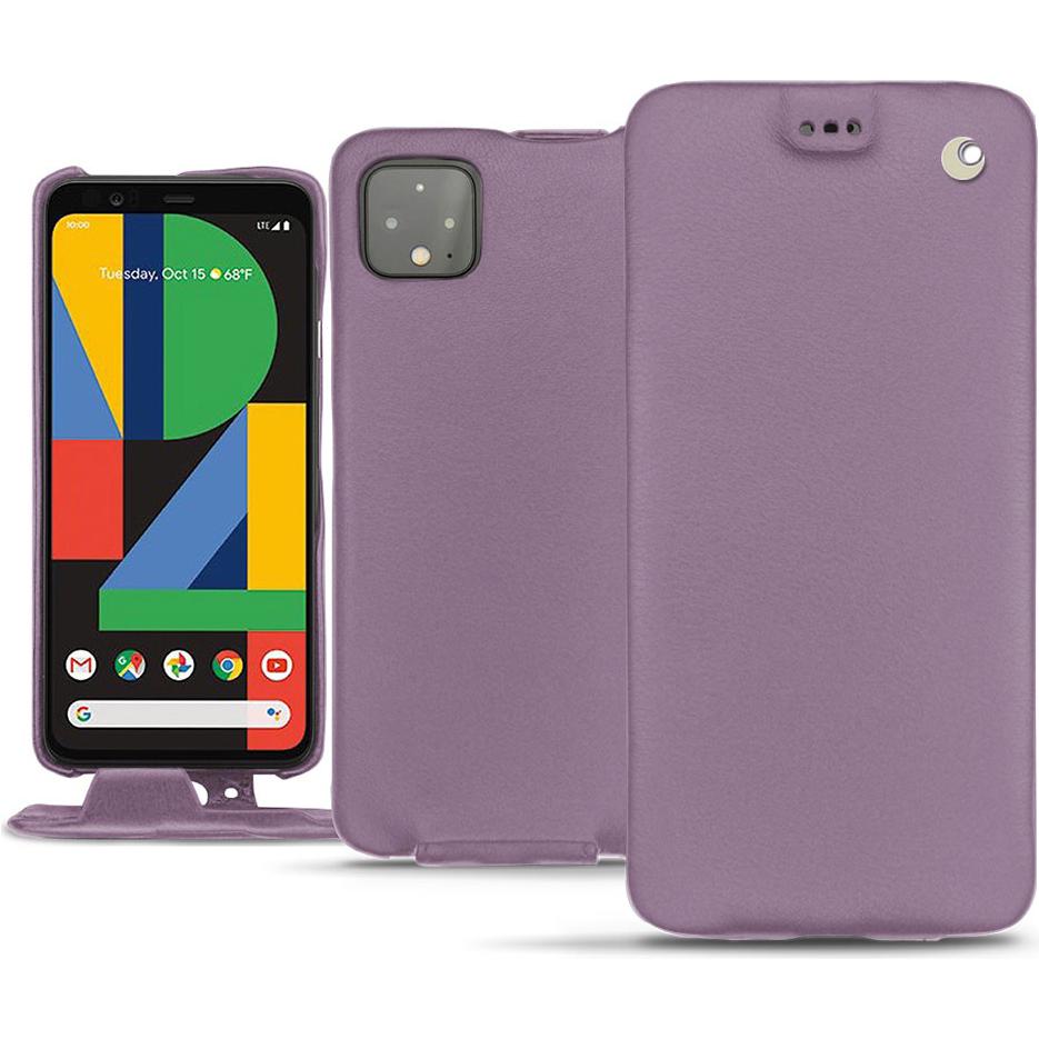 Noreve Lederschutzhülle vertikal (Google Pixel 4 XL), Smartphone Hülle, Violett