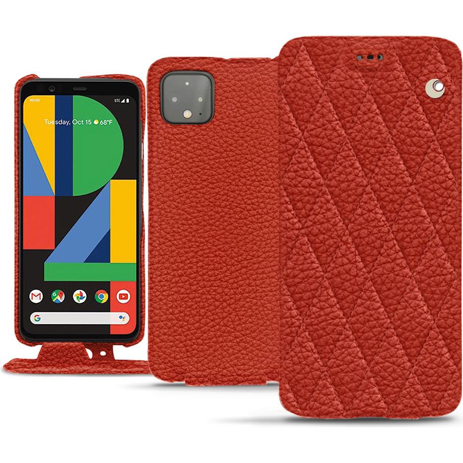 Noreve Lederschutzhülle vertikal (Google Pixel 4 XL), Smartphone Hülle, Orange