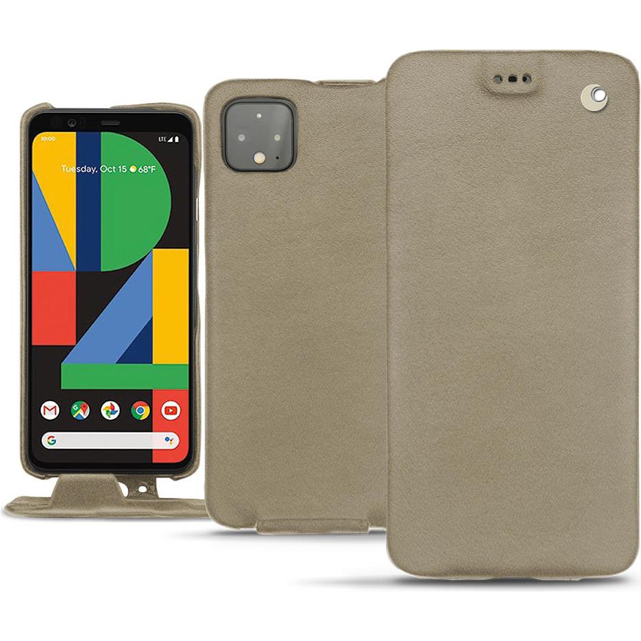 Noreve Lederschutzhülle vertikal (Google Pixel 4 XL), Smartphone Hülle, Beige